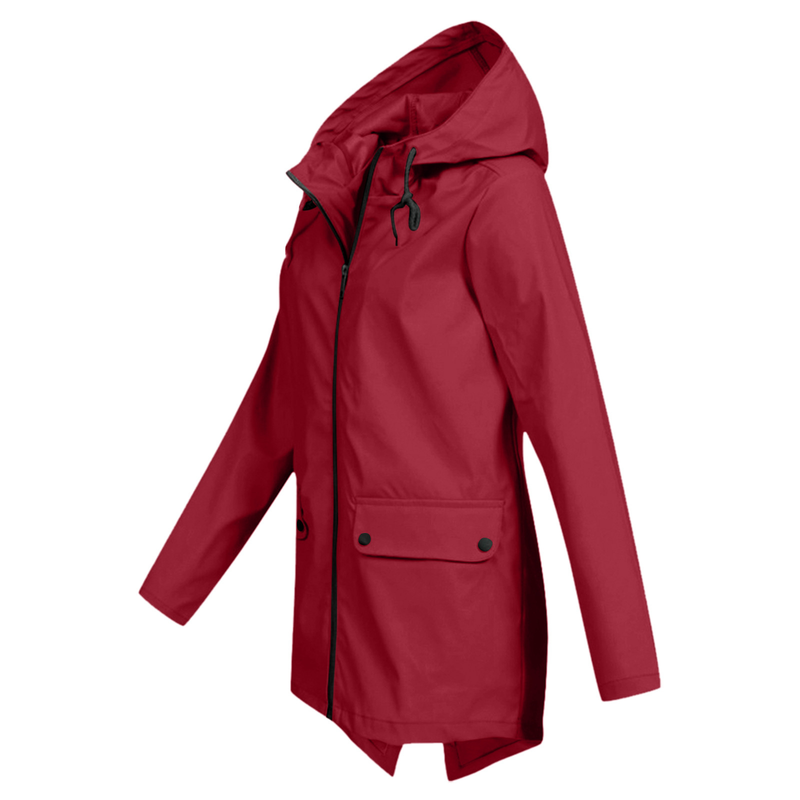 Giacca antivento leggera con cerniera e cappuccio per donna K_voghion.com