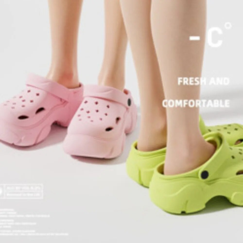 Schonglach Summer, EVA Nei Heemdekoratioun mat héijen Heels E Gefill vu Steppen Kot, Anti-Rutsch, an d'Droen vu Sandalen op der nti nd_voghion.com