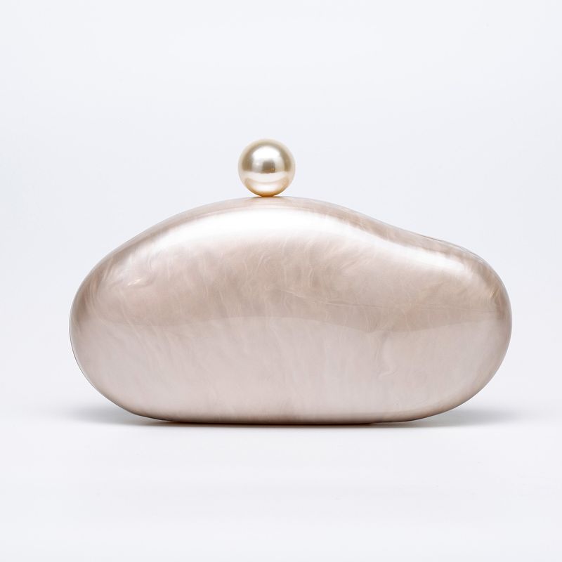 Borsa a mano da donna, borsa a tracolla diagonale, borsa a conchiglia in acrilico dalla forma speciale, pochette da sposa e da cena_voghion.com