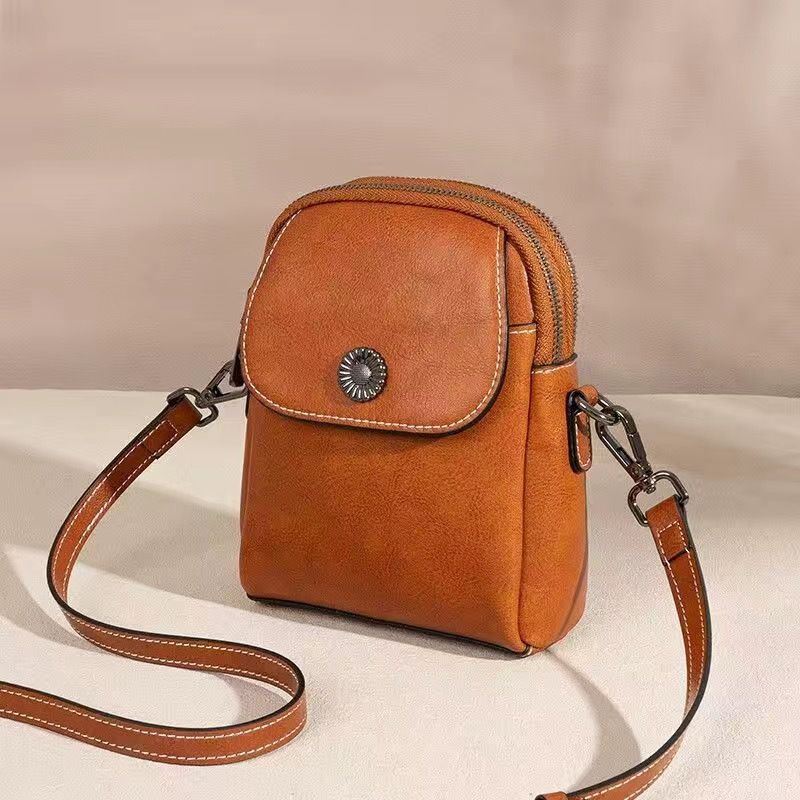 Borsa a tracolla piccola in vera pelle 2025, nuova, versatile, verticale, multistrato, alla moda, per telefono di fascia alta._voghion.com