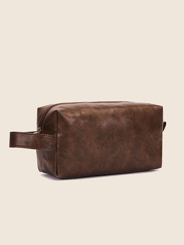 Europäische und amerikanische Mode, minimalistische und vielseitige Retro-Handarbeit, weiche Handtasche auf pflanzlicher Basis, Kulturbeutel, Damen-Make-up-Tasche, kreative Tasche_voghion.com