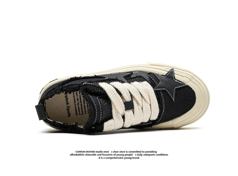 Niche Par Trend Retro College Star Lærred Sko Sommer Ny Ungdom INS Style Casual Sneakers_voghion.com