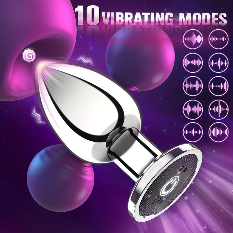 Remotely Controllable Multi-frequency Vibration Metal Easy To Clean, Ass Plug, Couples Flirting, Men And Women Sharing,_voghion.com