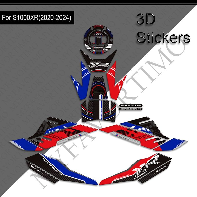 For S1000XR S 1000 XR S1000 M1000 M1000XR 2020 - 2024 Motorcycle Fuel Tank Pad 3D Sticker Fairing Protector Decals Set_voghion.com