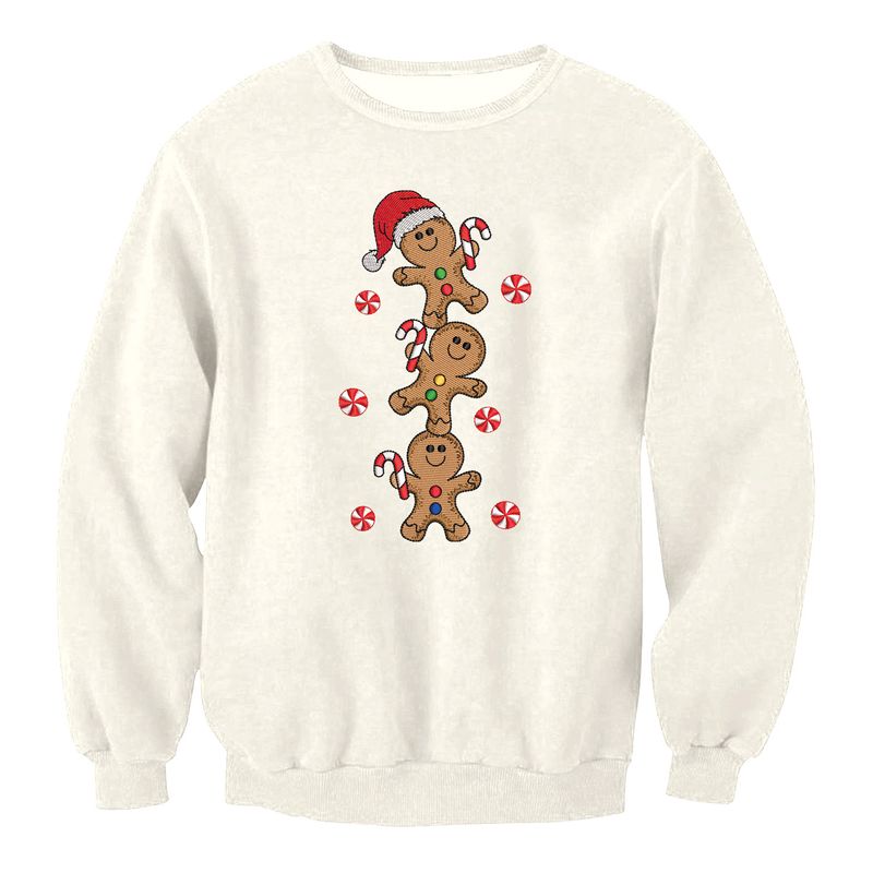 Oh Snap Gingerbread Christmas Felpe Donna Uomo Nero Beige Graphic Pullover Autunno Inverno Caldo Top Moda_voghion.com