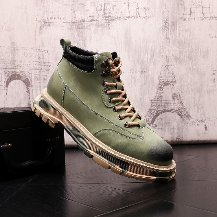 Martin Boots Men S High Top British Style Ins Mid Top Short Boots Tooling Boots Autumn And Winter Men S Shoes Increase Casual Desert Boots_voghion.com