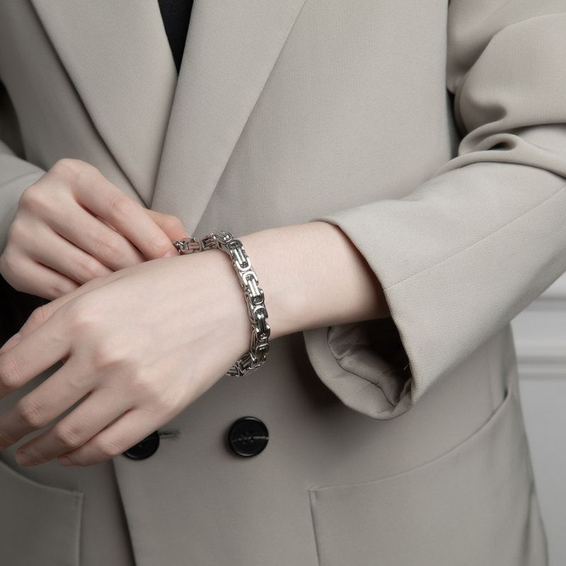 Yamaler Exquisite Not Fade Gespsluiting Titanium Staal Heren Polsband Armband Sieraden Dagelijkse Draagtijd_voghion.com