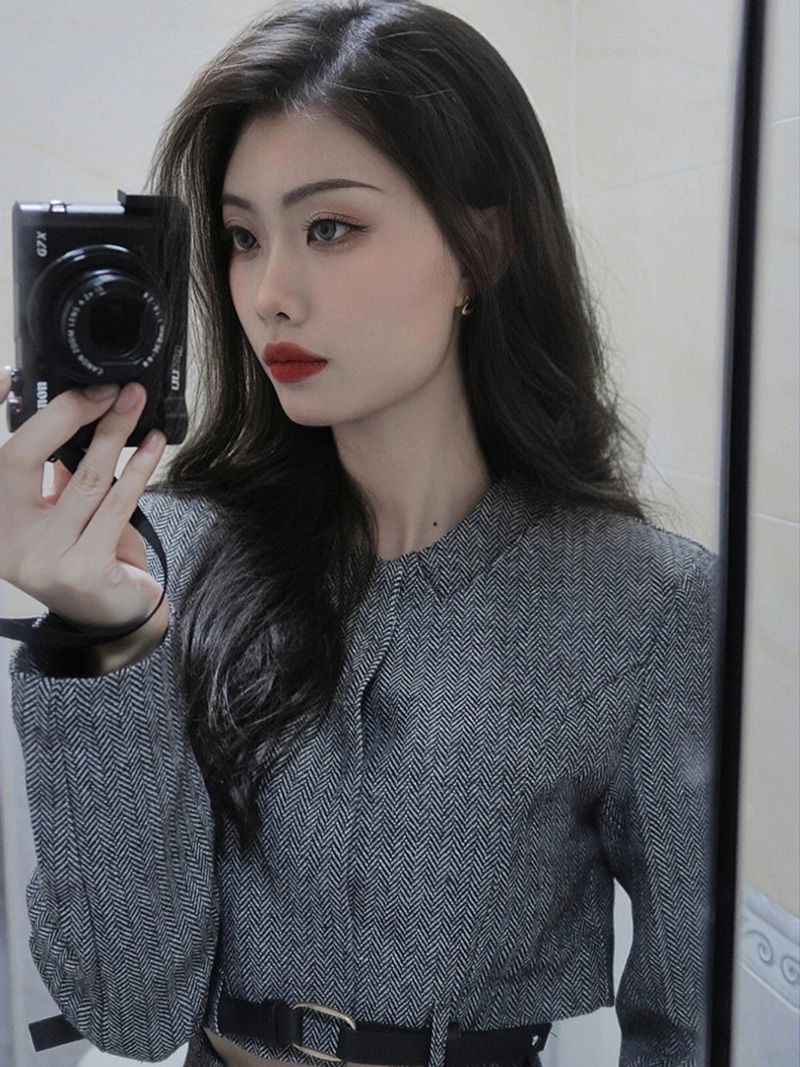 Tendenza di quest'anno: abito profumato da dramma coreano, abito da donna di alta gamma, set di abiti invernali in stile francese._voghion.com