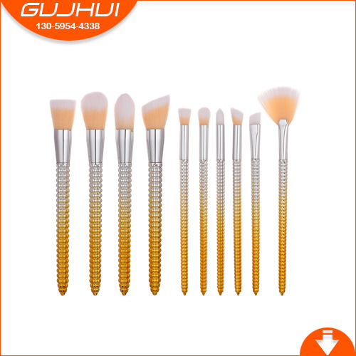 10-teiliges Make-up-Pinsel-Set, Make-up-Tools, Meerjungfrau-Mais, sechsseitiges Gewinde, GUJHUI_voghion.com
