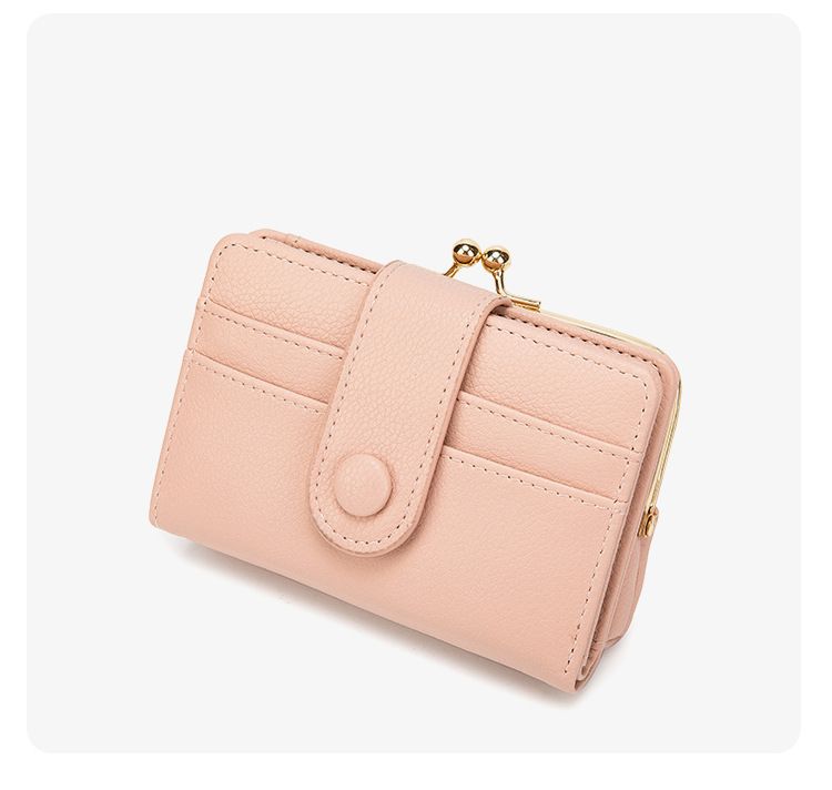 Trendy Multi-function Folding Student Coin Purse Women's Credit Card Storage Bag Short Purse Women's Advanced Sense_voghion.com