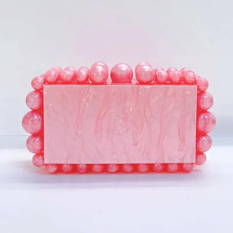 Frauen Klar Acryl Box Abend Kupplung Geldbörsen Für Hochzeit Party Grün/Lila Folie Perlen Geldbörsen Und Handtaschen Designer_voghion.com