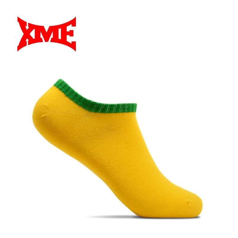 XME calzini sportivi da barca alla moda da uomo in cotone pettinato color block, calzini corti assorbenti e traspiranti_voghion.com