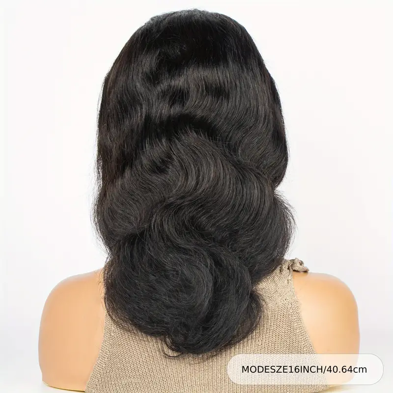 13x4 peruca de cabelo humano médio longo onda do corpo peruca encaracolado ondulado peruca 13x4 frente do laço peruca de cabelo humano linha fina natural com cabelo do bebê_voghion.com