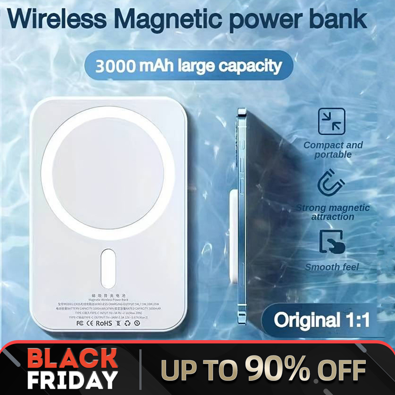 10000mAH Magnetisches Drahtloses Ladegerät Power Bank Externer Akku Tragbar Für IPhone14/14Plus/14Pro/14ProMax_voghion.com