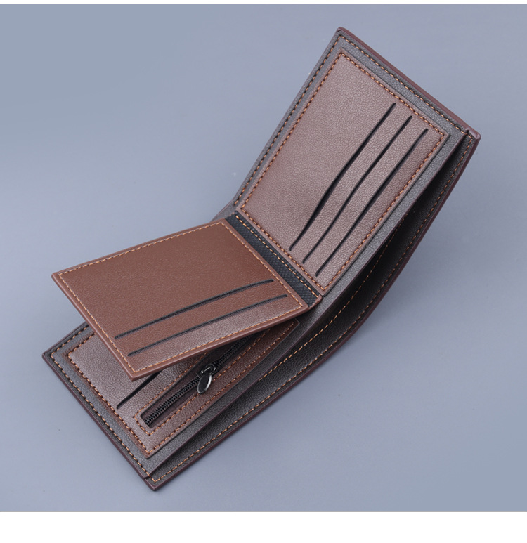 Cartera corta, cartera para tarjetas, cartera todo en uno para hombre, cartera para hombre, clip corto plegable, gran capacidad para hombre, nuevos modelos_voghion.com