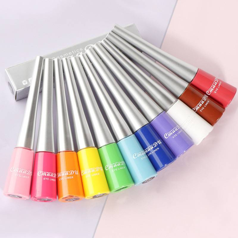 Colored eyeliner pencil Eyeliner Cool black liquid easy to dry and not smudge_voghion.com
