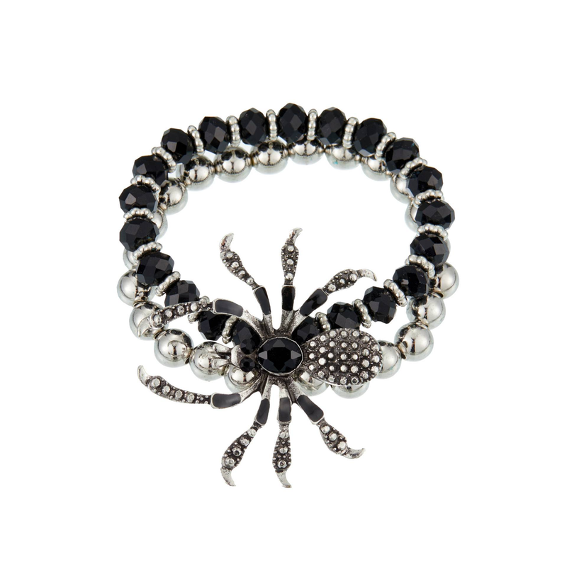 Bracciale con pila di ragni punk rock da uomo, tendenza della nuova personalità transfrontaliera del 2024_voghion.com