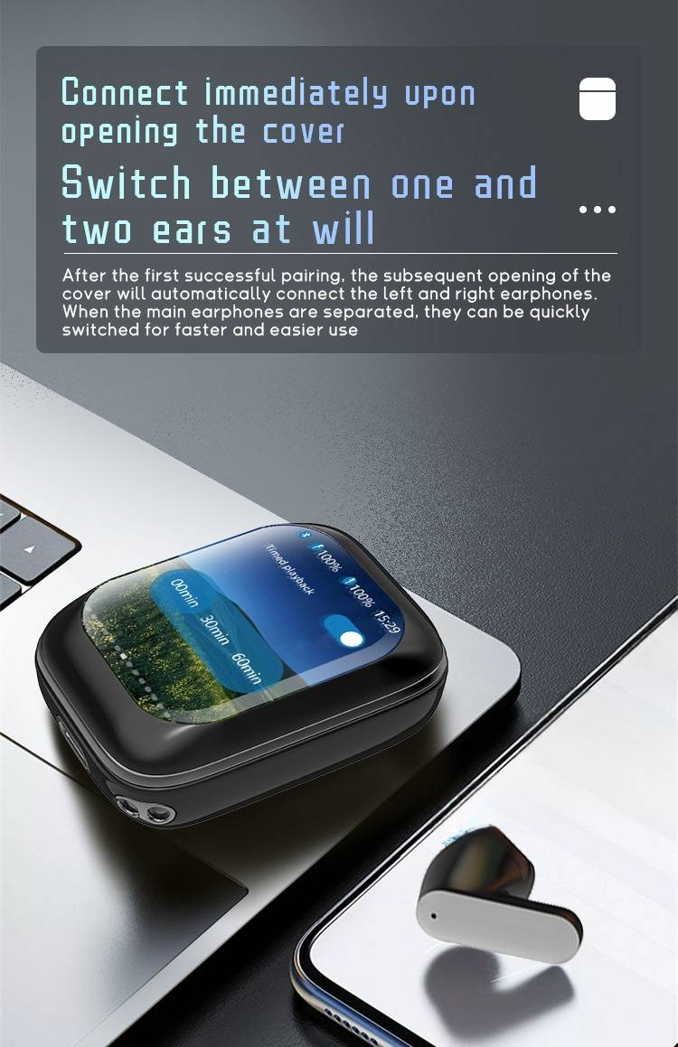 Casque Bluetooth YaShoo - Batterie de 10 heures, prise en charge multilingue en anglais et en français, charge de 1,5 heure, commutation en mode double, batterie de 300 mAh._voghion.com