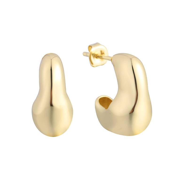 Personalità esagerata semi circolare orecchini cavi alla moda temperamento metallo retrò orecchini cerchio orecchini da donna_voghion.com