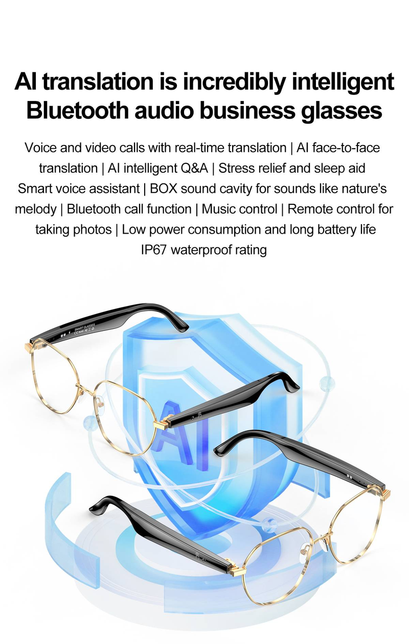 W100B Smart Glasses: HD AR Display, 10Hr Battery & Voice Control - Premium WearableTech For Professionals_voghion.com
