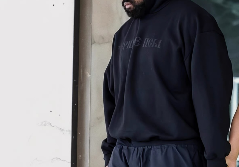 Sudadera con capucha de terciopelo Black Dog Loose Plus_voghion.com