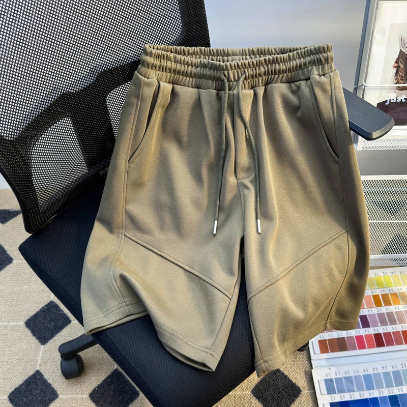 Men's Clothing Sports Shorts Summer New Soft Breathable Solid Color Versatile Shorts Drape Loose Straight Shorts_voghion.com