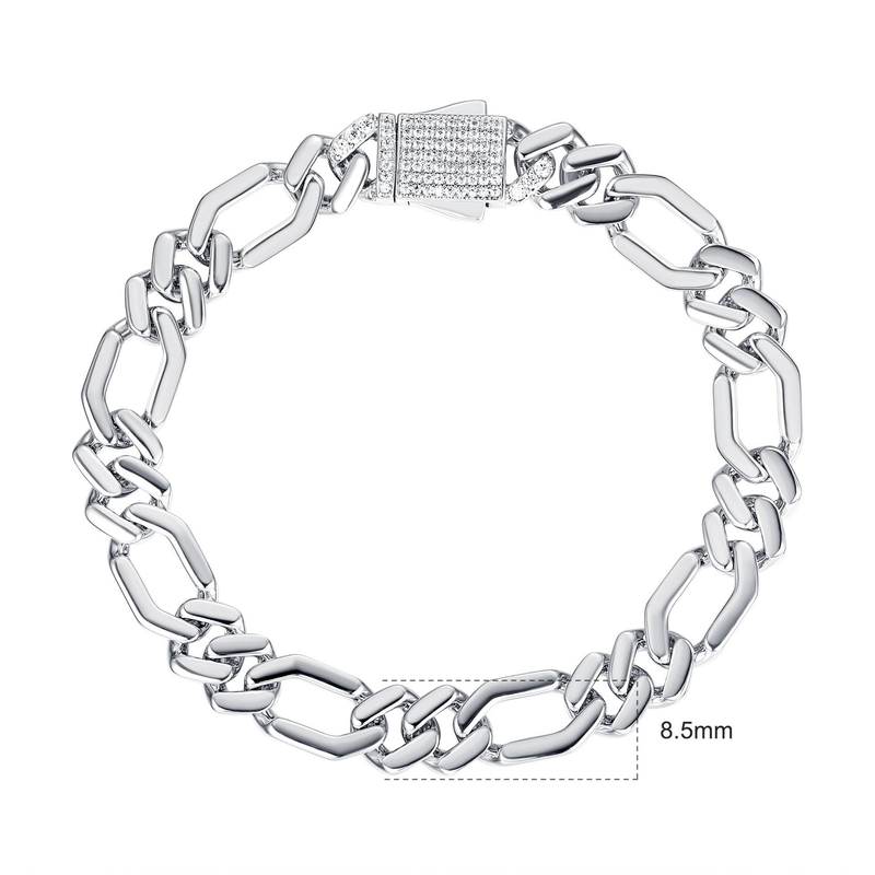 Heren- en damessieraden Hip Hop Cubaanse schakelarmband met zirkoniastenen, stevige veersluiting, high-end modestatement voor een trendy stijl_voghion.com