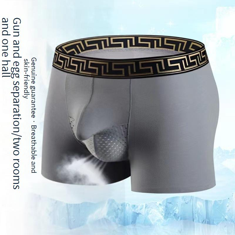 Cuecas boxer masculinas com design de bolso - Tecido modal, malha respirável, alta elasticidade, cintura média, roupa íntima confortável para homens_voghion.com
