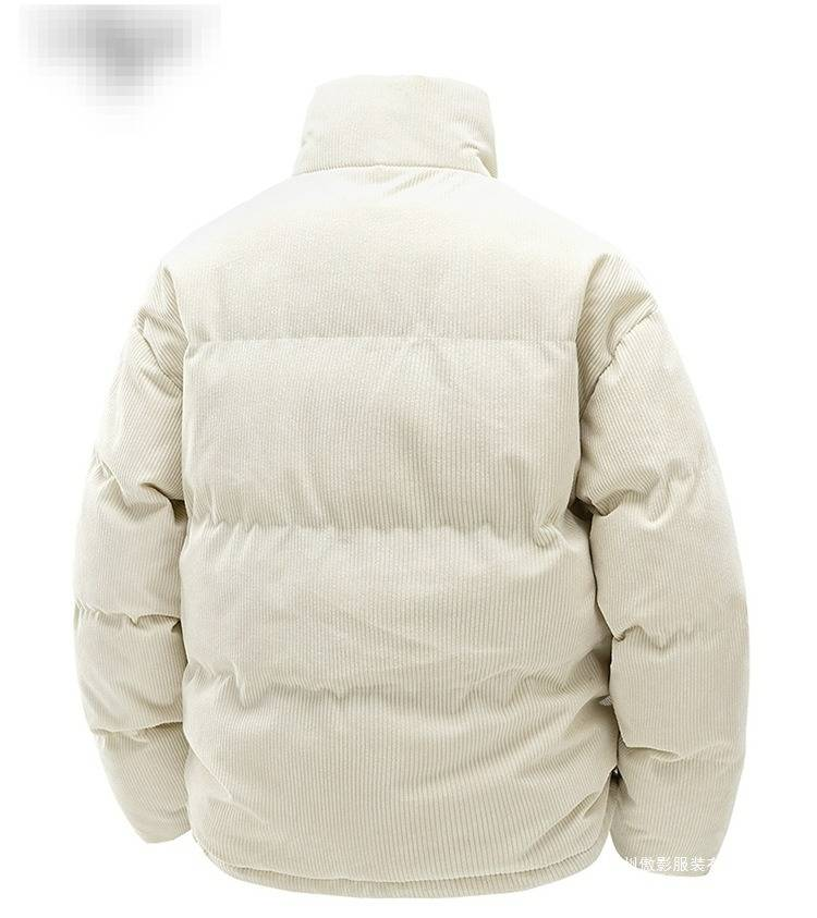 Stand Collar Cotton Jacket Men's Winter Windproof Plus Velvet Thickened Cotton Jacket Couple Thickened Corduroy High Quality_voghion.com