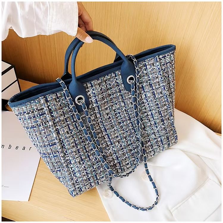 Designer Luxury Large Capacity Woven Bag Tote Bag Casual Shopping Handbag_voghion.com