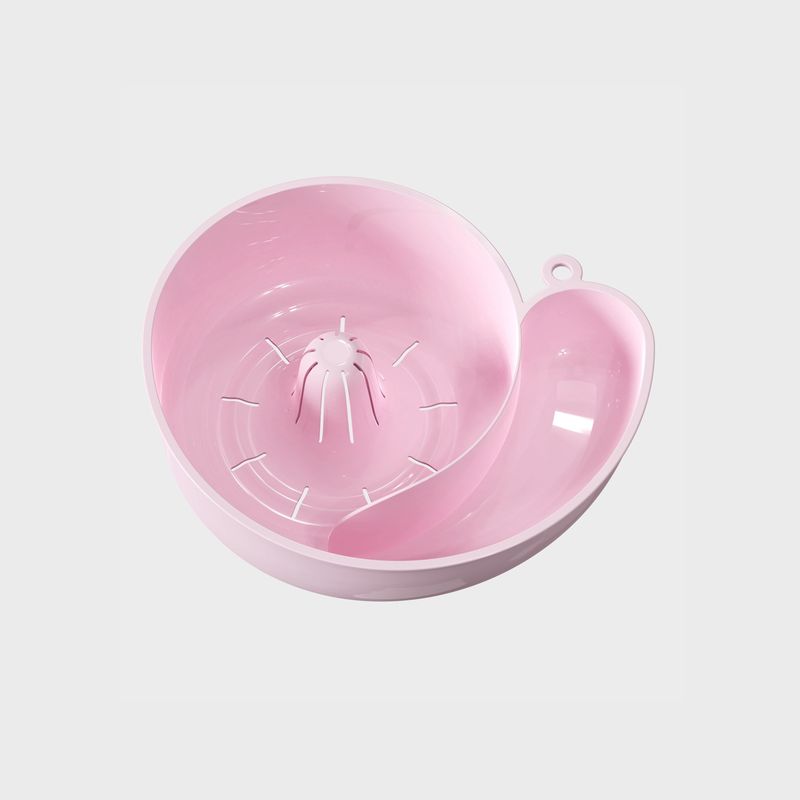 Lavatrice automatica per frutta e verdura – Cestello di pulizia con centrifuga brevettato, PP senza BPA, colori moderni (rosa/bianco)_voghion.com