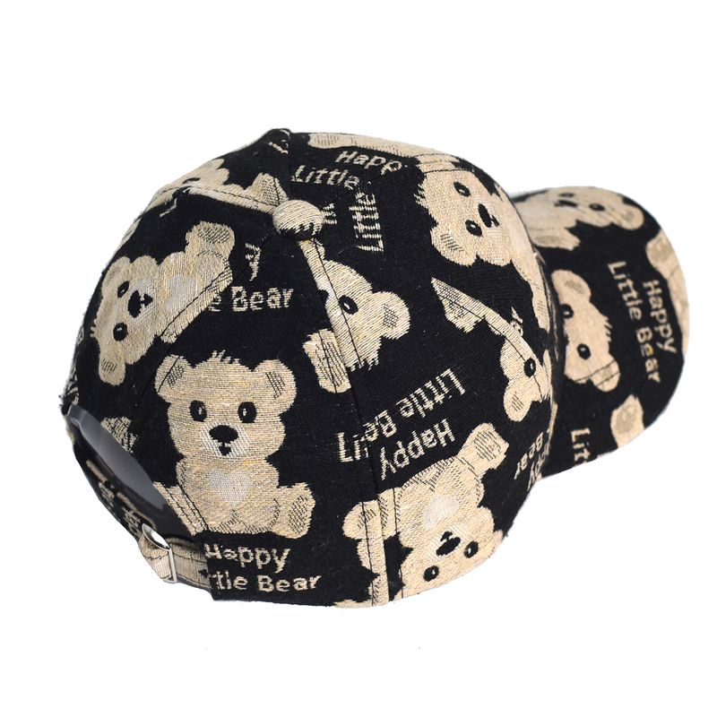 Boné de beisebol de urso fofo novo primavera sunh dog print homens mulheres unissex-adolescentes algodão snapback bonés moda hip hop vintage_voghion.com