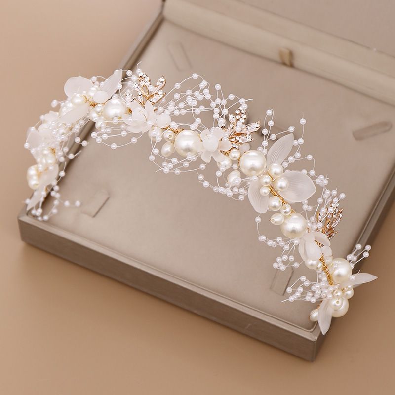 Braut stirnband neue perle blume ball armband kristall schmuck hochzeit zubehör kinder krone_voghion.com