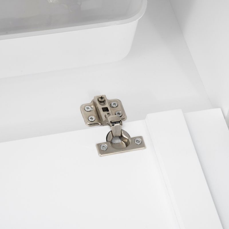 Katzenschrank Mit 2 Regalen, 2-in-1 Design Mit Magnettür, Blanc_voghion.com