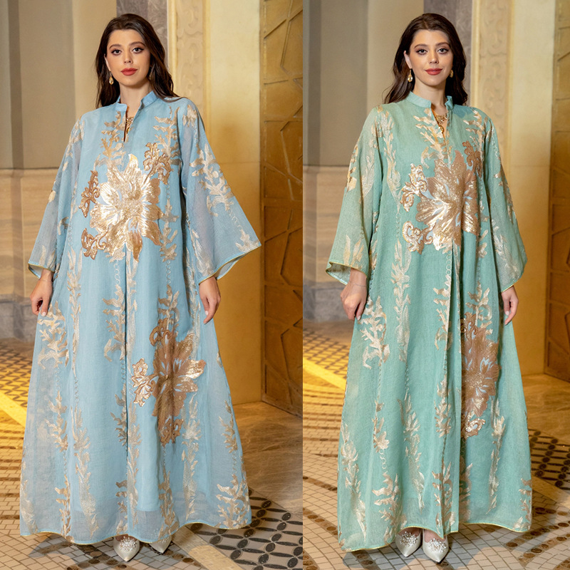 Muslimische Abaya Mit Seilstickerei, Damenrobe, Tradicionell, Modern, Wunderschön, Ramadan_voghion.com
