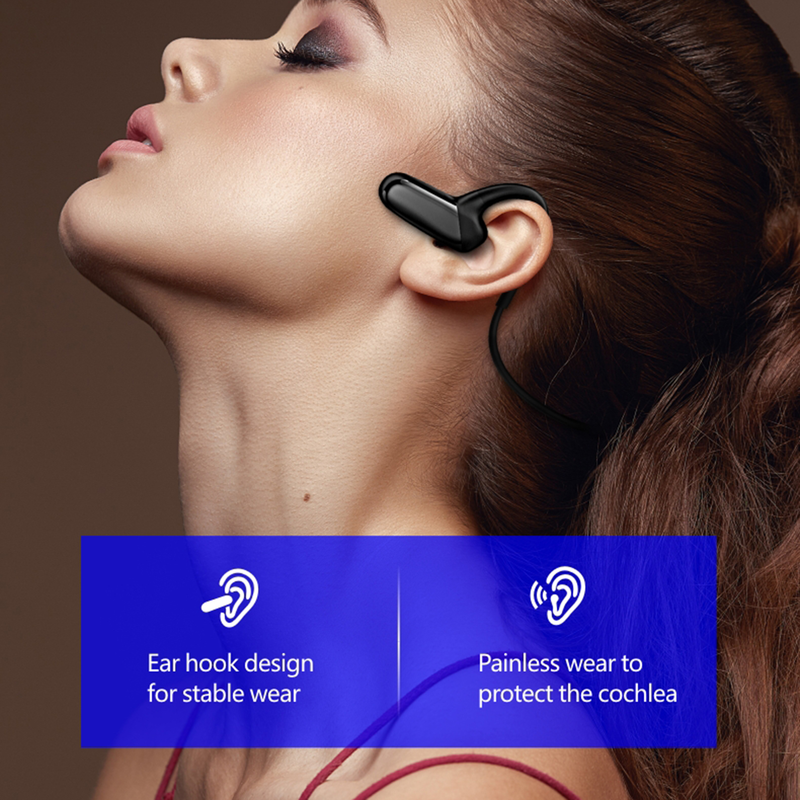 F808 Wireless Headset Bluetooth-compatible 5.0 Bone Conduction HiFi Ear Hook Sports Earphone For Cycling Running Fiess_voghion.com