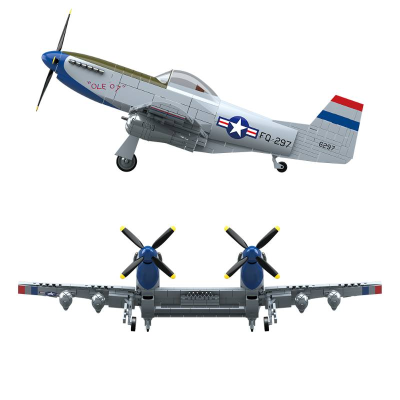 Andre verdenskrig Militær Klassisk Modell F-82 Twin Mustang Samling Ornament Byggeklosser Murstein Leker_voghion.com