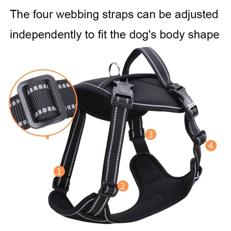 Pet Universal Reflective Vest Leash Dog Chest Leash_voghion.com