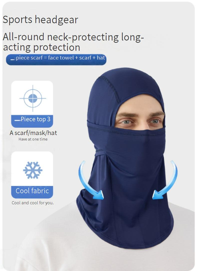 Copricapo estivo con protezione solare, fodera per casco da moto, assorbente per il sudore, ad asciugatura rapida, antivento, per esterni, in seta ghiacciata_voghion.com