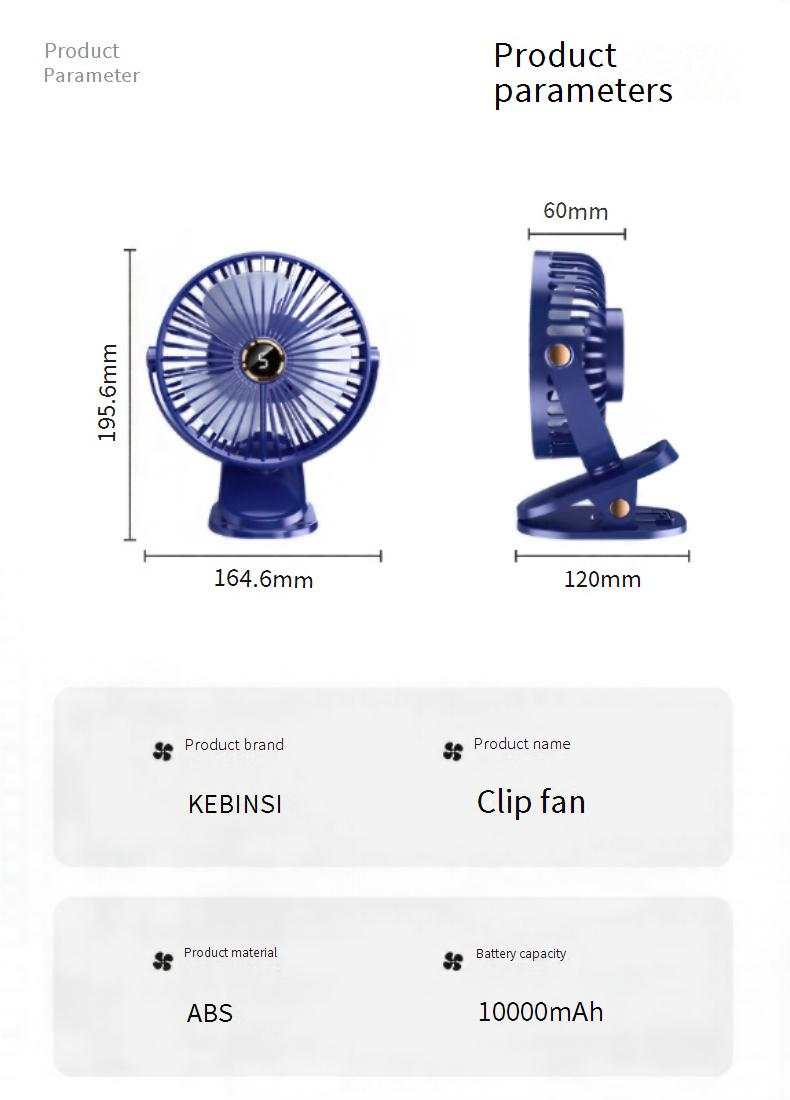 6 Inch USB Desk Fan - Dual Power (AC/USB) Quiet Office Fan (3 Speed Settings Adjustable Tilt ≤35dB Silent Mode)_voghion.com