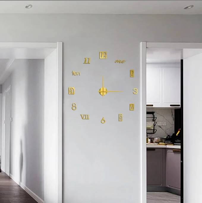 Nuovo orologio da parete in acrilico con numeri romani 3D, adesivo alla moda, fai da te, orologi al quarzo, decorazione per la casa, adesivi per soggiorno_voghion.com