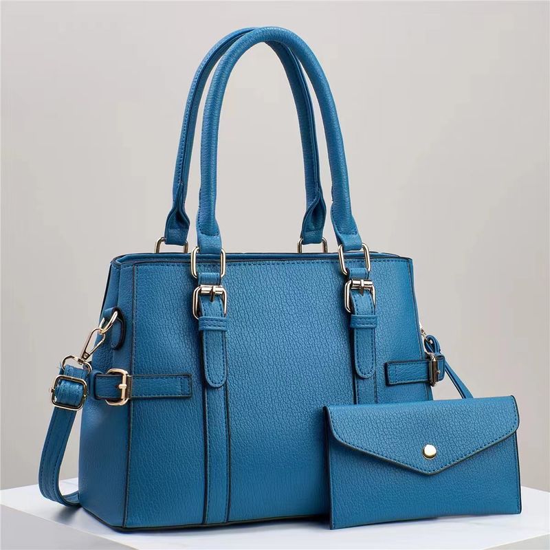 Handbag Set For Women Elephant Grain Simple Texture Bag Large Capacity Shoulder Handbag_voghion.com