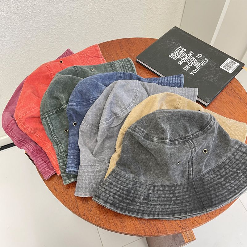 Vente chaude Denim délavé femmes pêcheur unisexe Bob casquettes Hip Hop Gorros hommes Panama coupe-vent seau chapeau extérieur_voghion.com