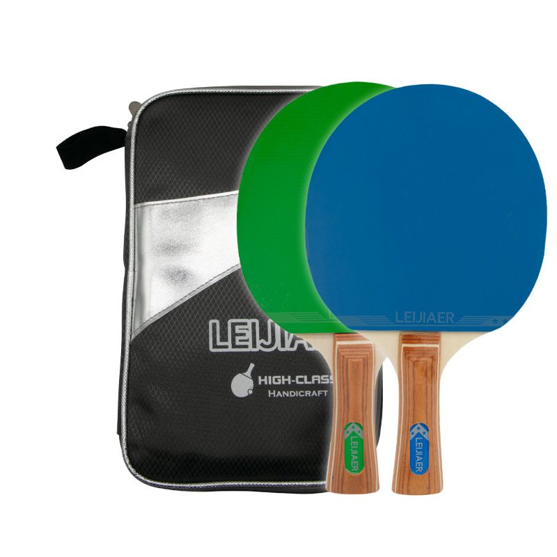 Nuovo set di racchetta da ping pong in legno massello a 7 strati, colore verde/rosa_voghion.com