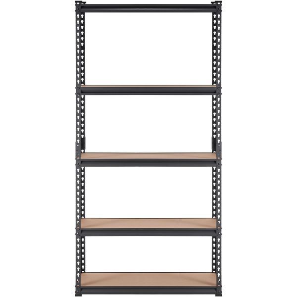 Storage Shelving Unit, 5-Tier Adjustable, 2000 Lbs Capacity, Heavy Duty Garage Shelves Metal Organizer Utility Rack, Black, 36' L X 18' W X 72' H F_voghion.com