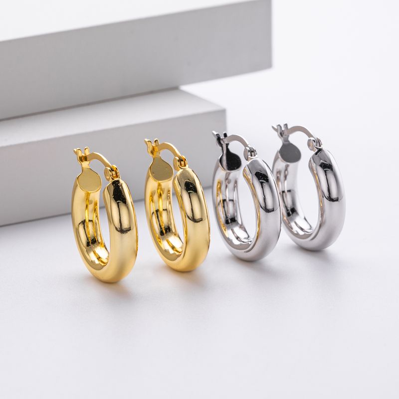 Orecchini a cerchio grandi minimalisti da donna in argento sterling 925, stile punk, dichiarazione di moda, misure 20 mm-30 mm, gioielli per le orecchie alla moda alla moda punk_voghion.com