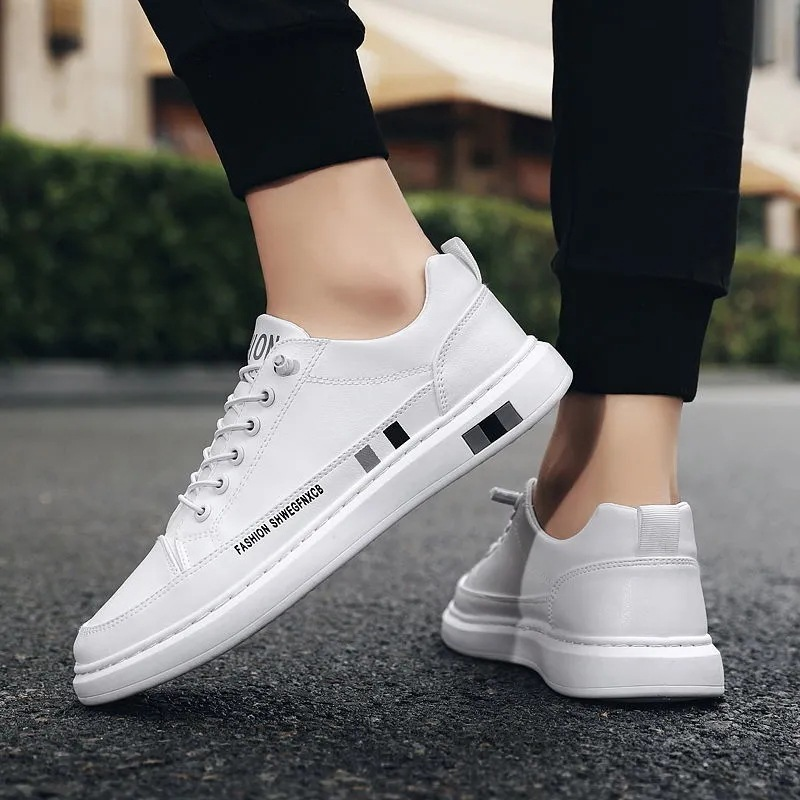 Unbeatable Quality Men's Shoes 2024 New Korean Version Trendy Casual Small White Shoes, Anti Slip And Wear-resistant Elastic Band, Work_voghion.com