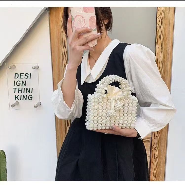 Yangmeizhu Niche Handbag Handmade Versatile High-end Outfit Pearl Crossbody Bag_voghion.com