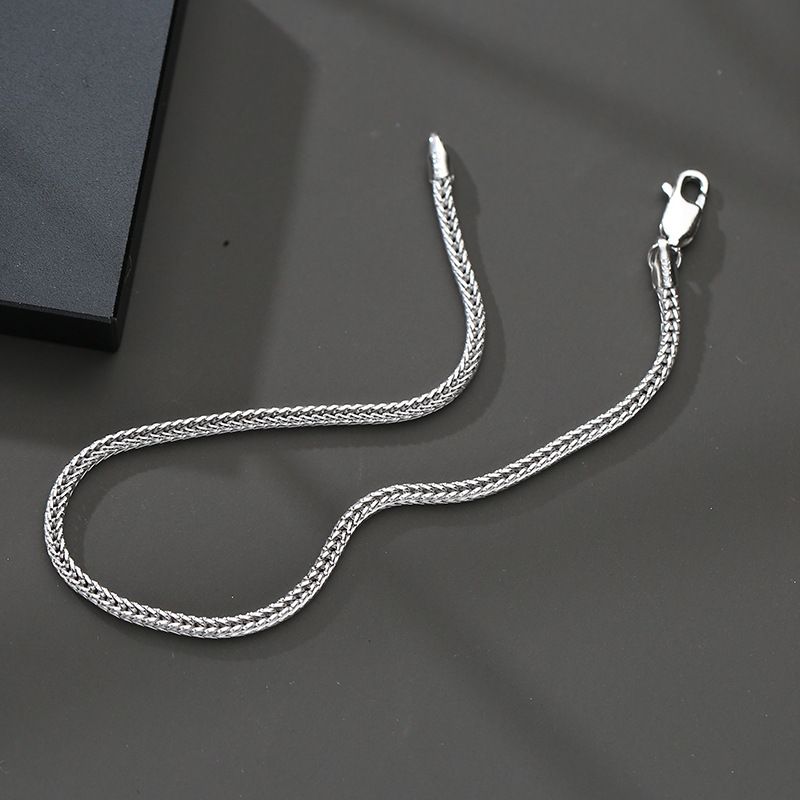 Thick Foxtail Men's Bracelet Personality Trend Hip Hop Style Bracelet Simple Domineering Chopin Round Snake Bone Men's Bracelet_voghion.com