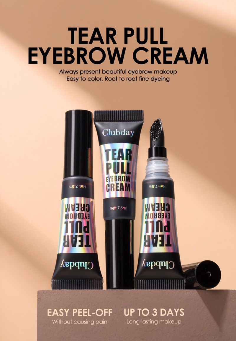 Koparılabilir Jel Soyulabilir Kaş Kremi Büyük Fırça Başlığı Kolayca Soyulabilir 4 Renk Mevcuttur_voghion.com